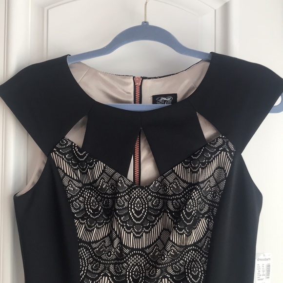 JAX Black dress with gold accent size 6 - Picture 3 of 6